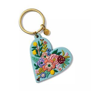 Rifle Paper Co Garden Party Heart Keychain Floral Silicone Target